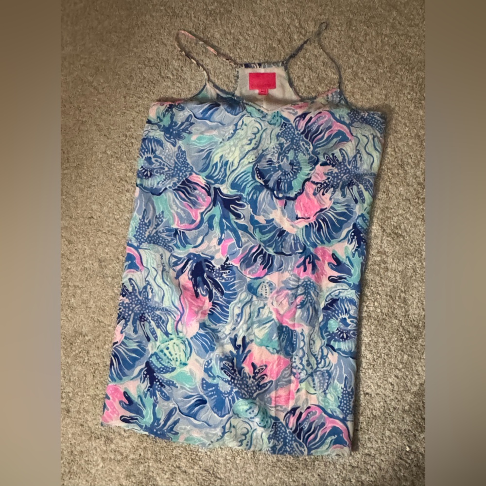 Lilly Pulitzer Blue and Pink Floral Dress